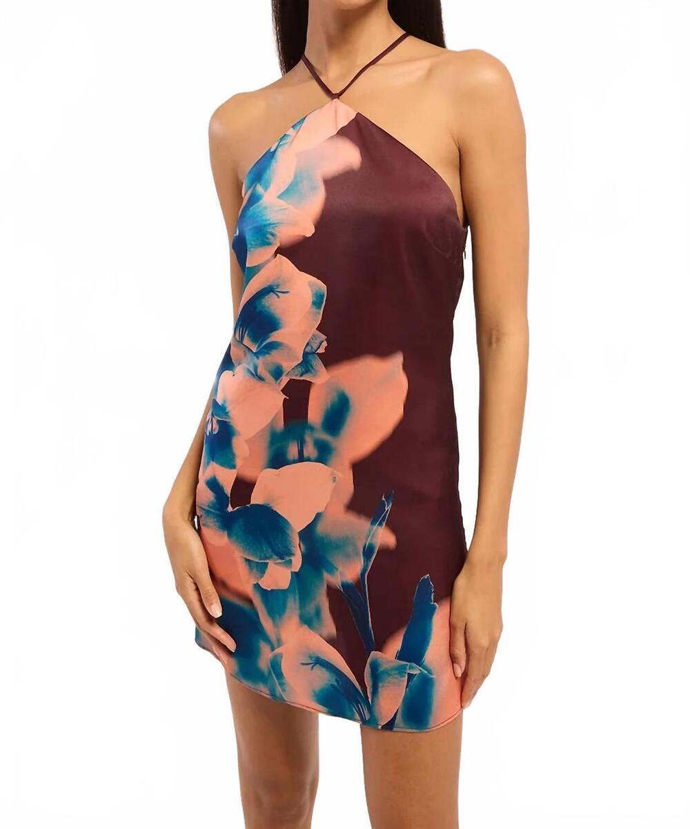 NEW MISA LOS ANGELES women's avri dress in cerulean orchid